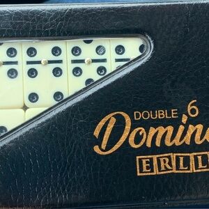 Double 6 Domino Set - Black and White